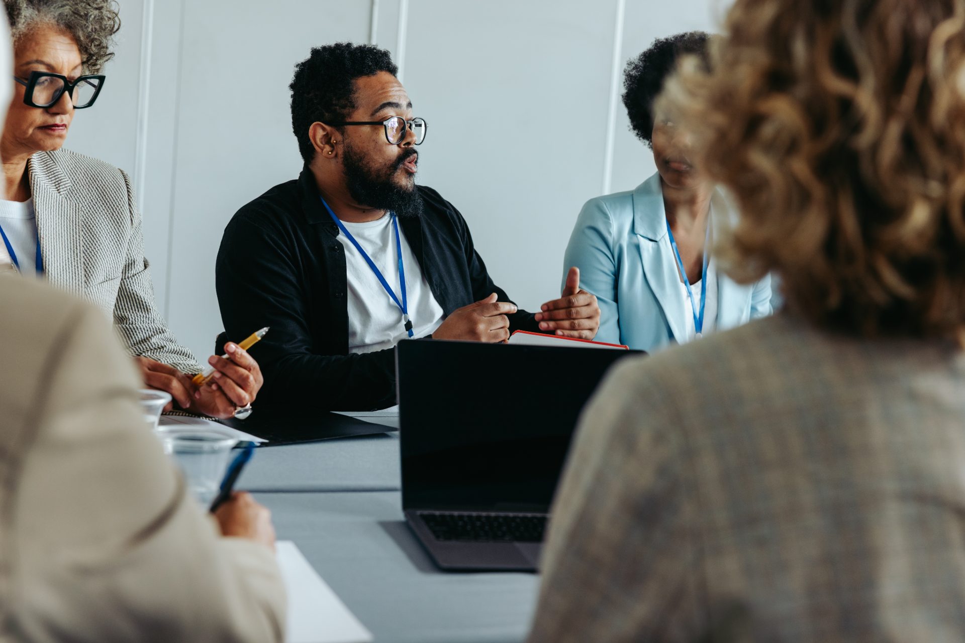 A team discussing a proposed change